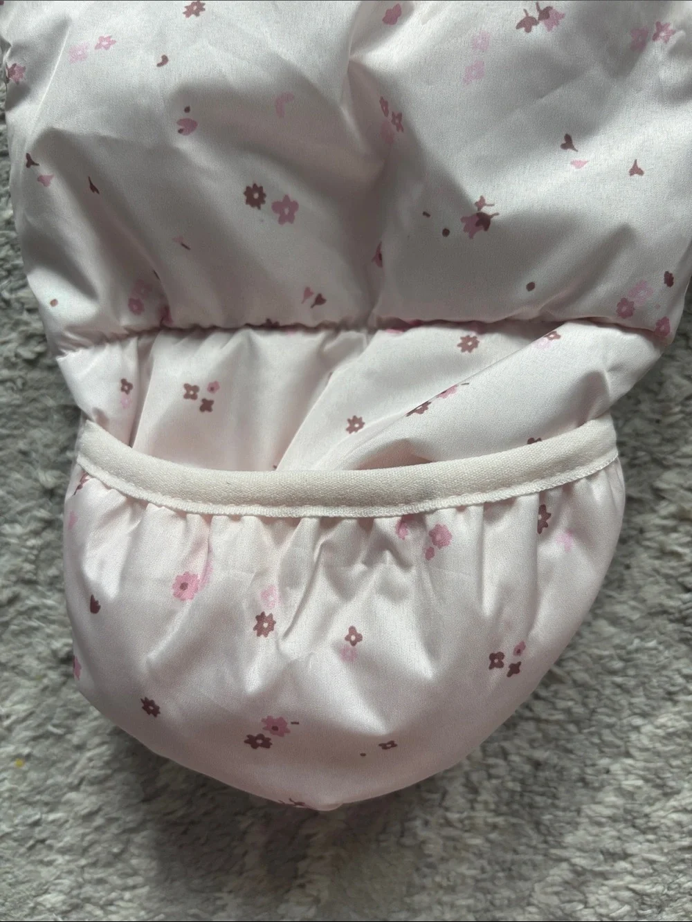 Gap Baby Pink Floral Puffer Snowsuit with Hood - 12-18 months